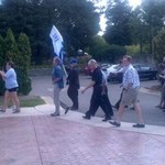 faculty carrying the CLAS banner